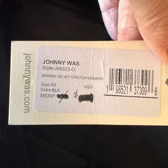Johnny Was -  NWT Sidonia Velvet Stretch Leggings Sz XS - Picture 10 of 11
